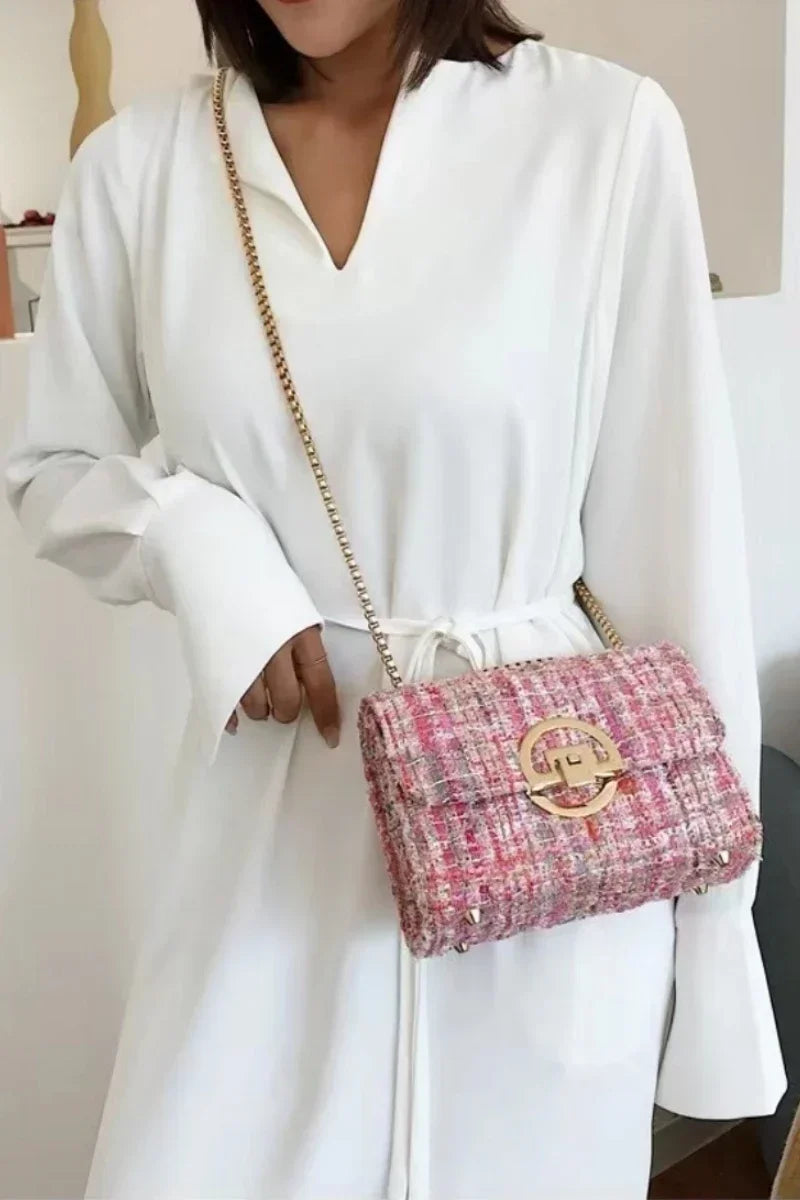 Neue gewebte Tweed-Tasche für Damen, Cумка Luxus-Designer-Handtasche, hochwertige Repliken der Marke Y2K-Geldbörse für Damen und Mädchen