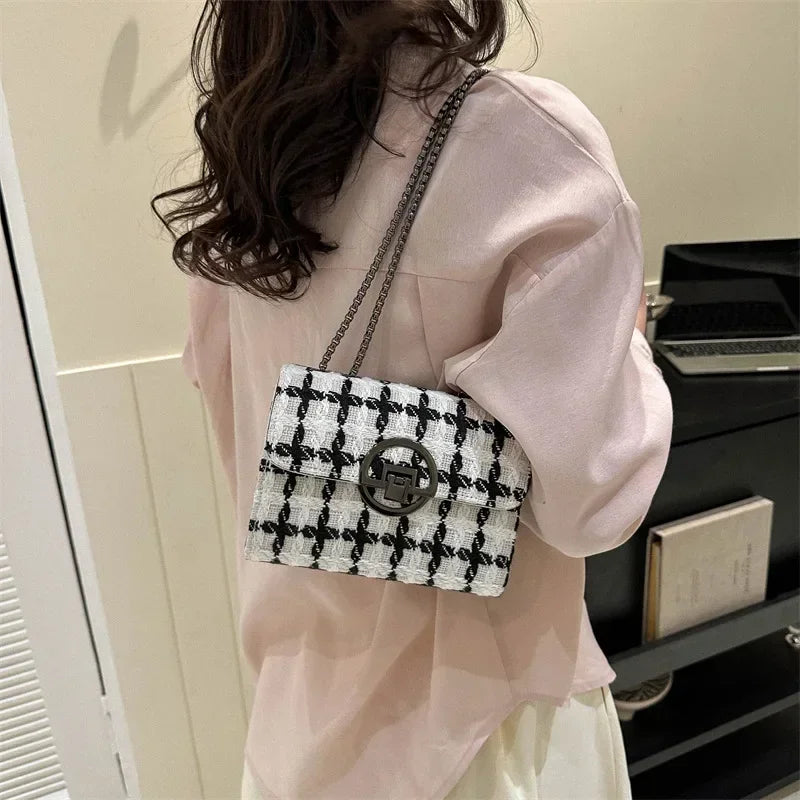 Neue gewebte Tweed-Tasche für Damen, Cумка Luxus-Designer-Handtasche, hochwertige Repliken der Marke Y2K-Geldbörse für Damen und Mädchen