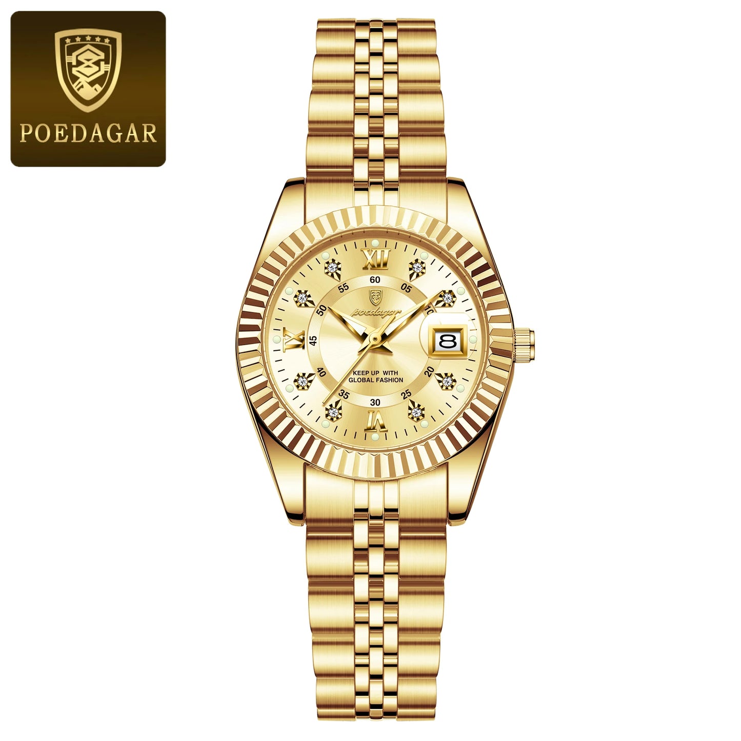 POEDAGAR Luxury Elegant Damen Uhr Top Qualität