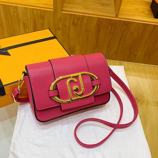 esigner-Handtaschen für Frauen, Leder, Metallschnalle, Klappe, quadratische Umhängetaschen,
