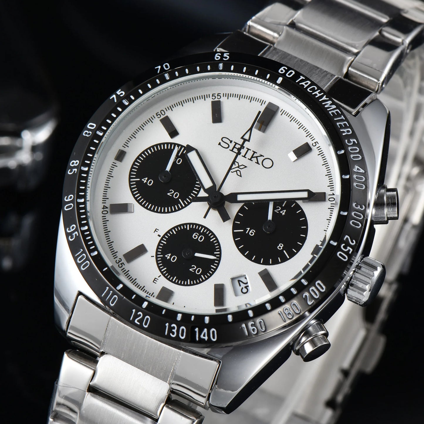 Hochwertges Quarzwerk, Seiko-mode-Uhr für Herren, Edelstahl, Wasserdichtes,