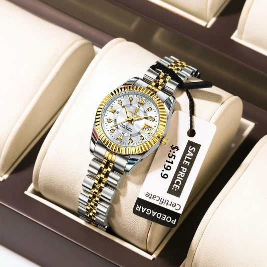 POEDAGAR Luxury Elegant Damen Uhr Top Qualität