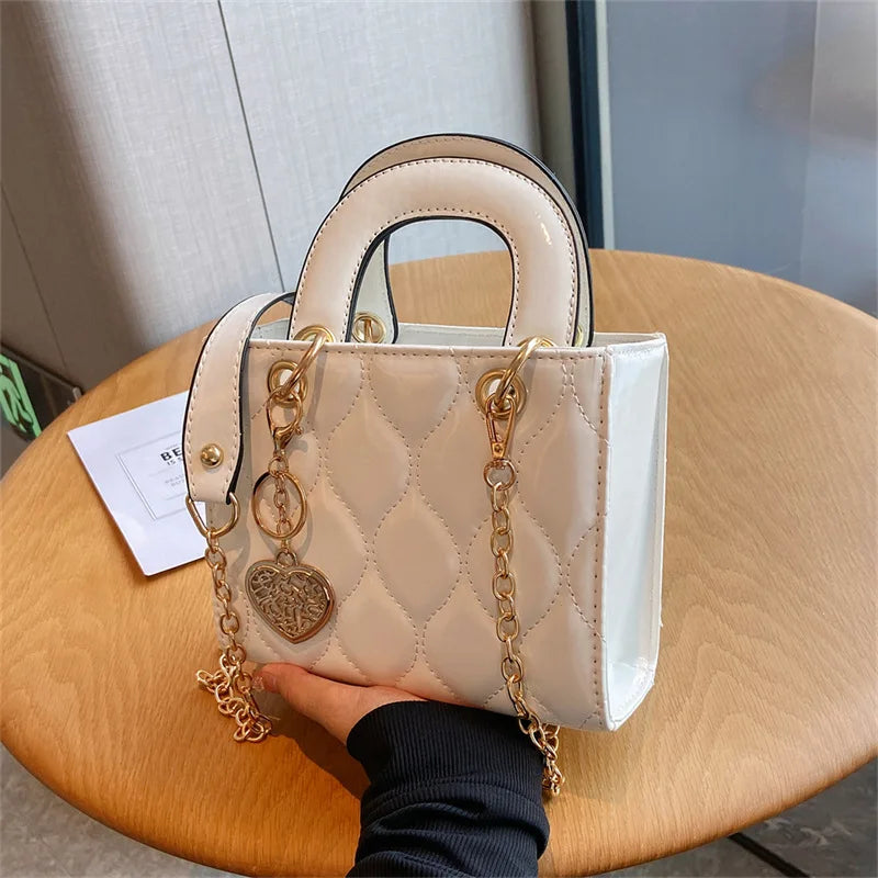 Handtasche Frauen Marke Luxus Totes Hohe Qualität Mode Klassische Stepp Platz Griff Tasche Frauen Umhängetaschen