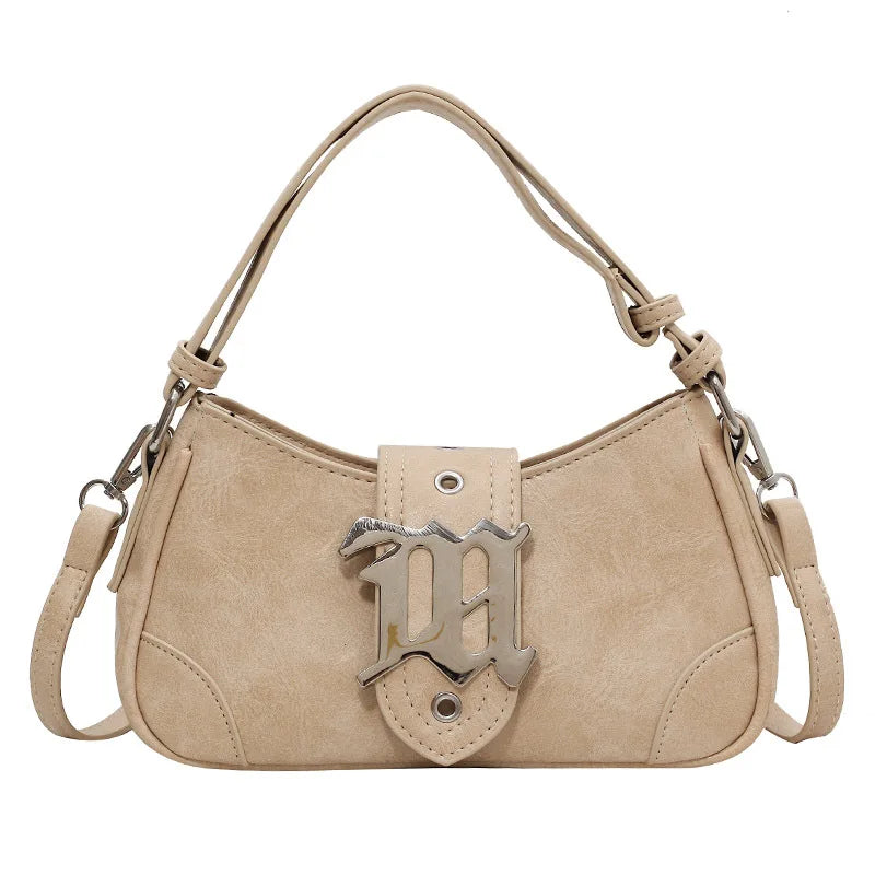Casual Taschen Für Frauen Luxus Designer Marke Handtaschen Und Geldbörsen Neue In PU Nubuk Blech Dekoration Umhängetasche Smal