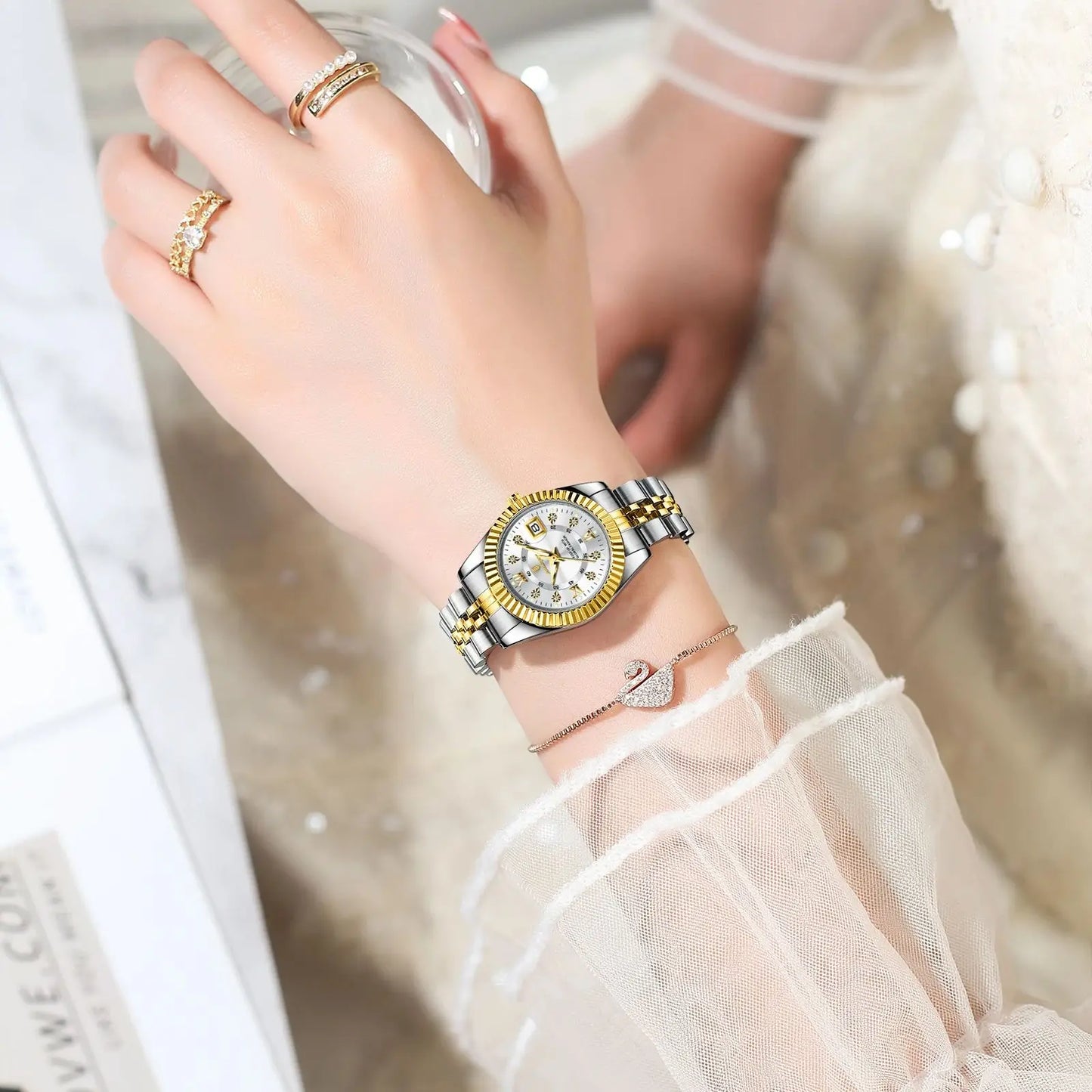 POEDAGAR Luxury Elegant Damen Uhr Top Qualität