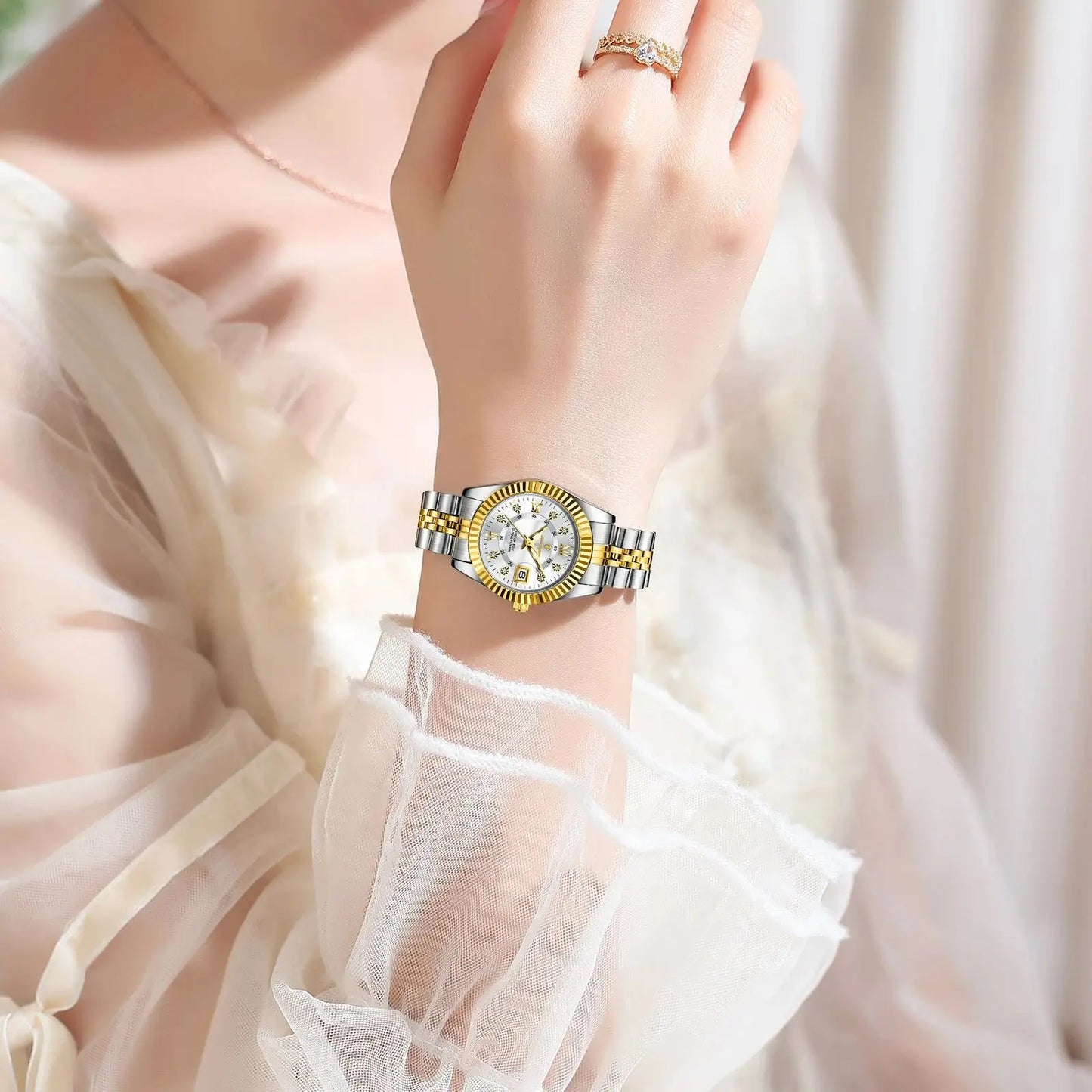 POEDAGAR Luxury Elegant Damen Uhr Top Qualität