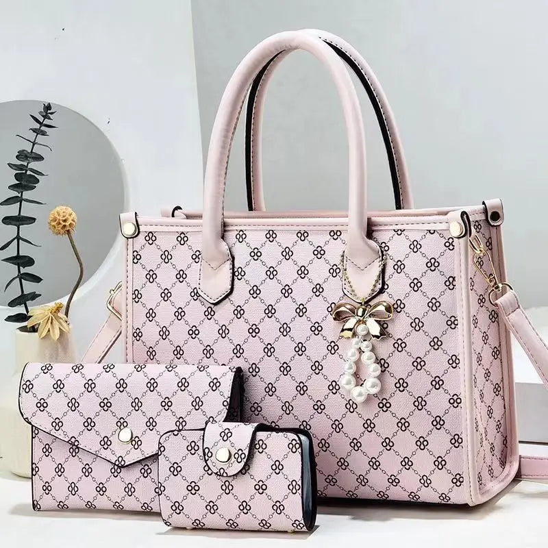 Luxus Perlen String Handtaschen 3 Stück Set Frauen taschen Designer Quaste Geldbörsen Handtaschen Composite Messenger Frauen tasche