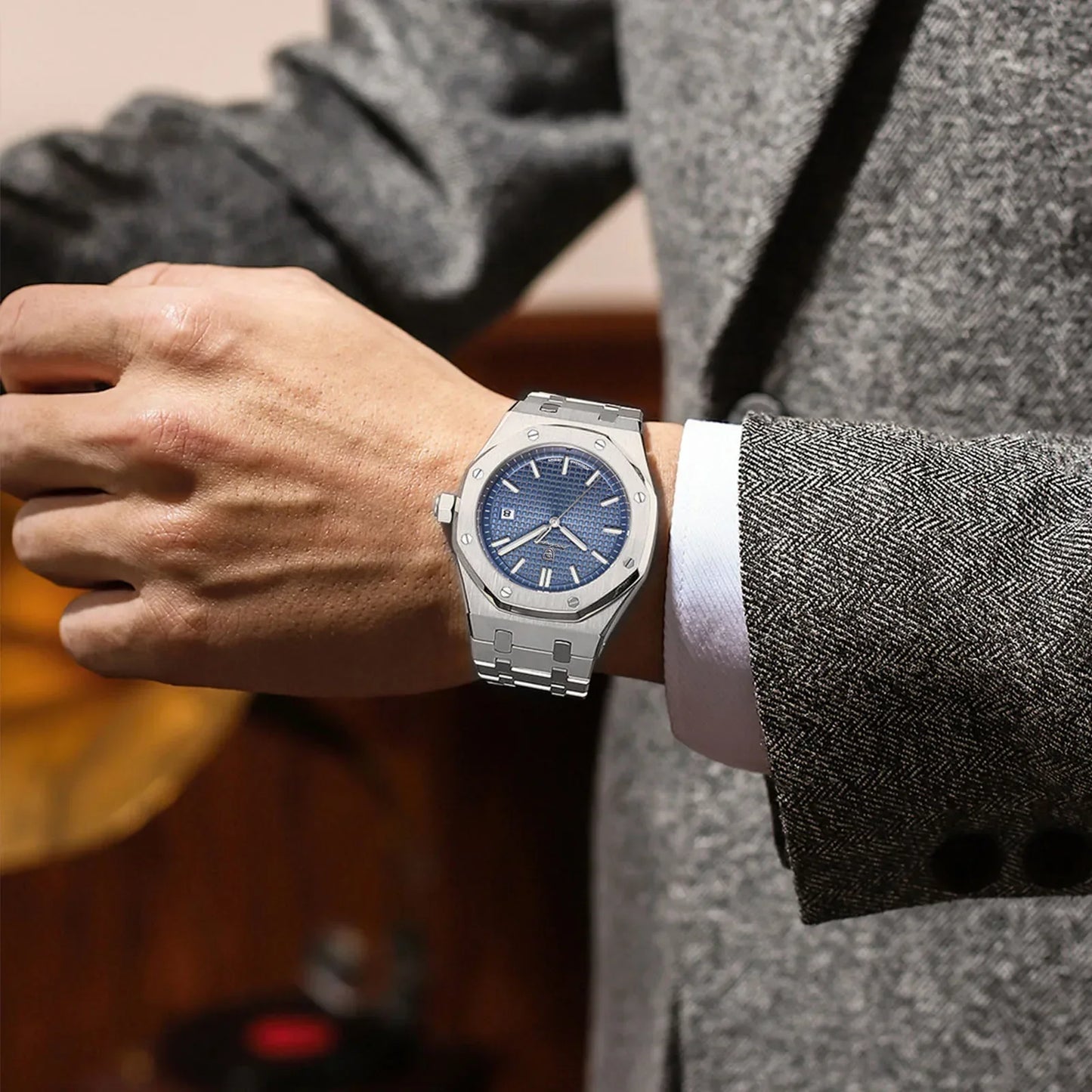 POEDAGAR Herren Uhr Luxury Business