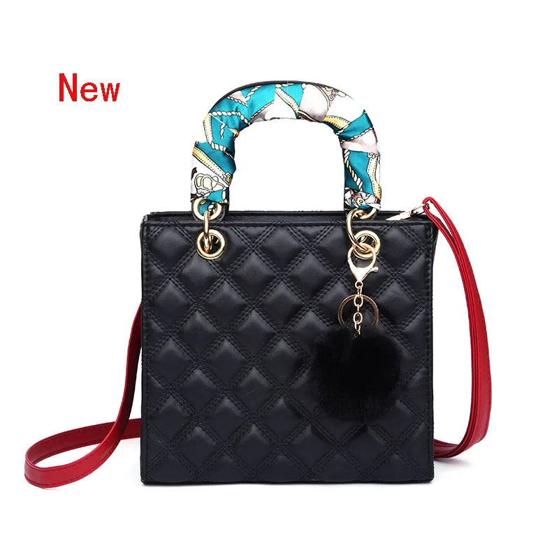 Diamant Streifen Frauen Handtasche Weibliche Luxus Designer Umhängetasche Hohe Qualität Leder Schulter Tasche Kupplung Geldbörse Marke Tragetaschen