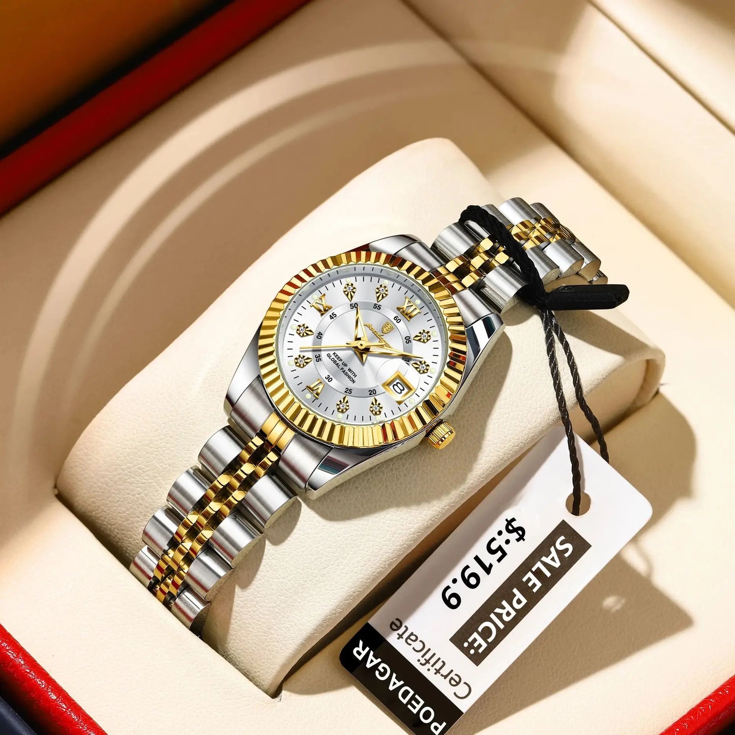 POEDAGAR Luxury Elegant Damen Uhr Top Qualität