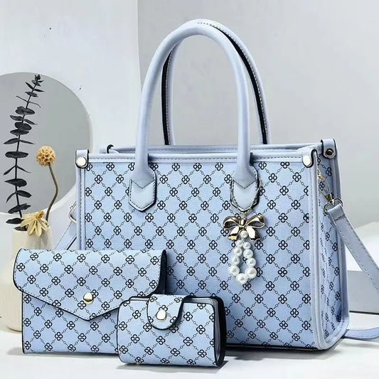 Luxus Perlen String Handtaschen 3 Stück Set Frauen taschen Designer Quaste Geldbörsen Handtaschen Composite Messenger Frauen tasche