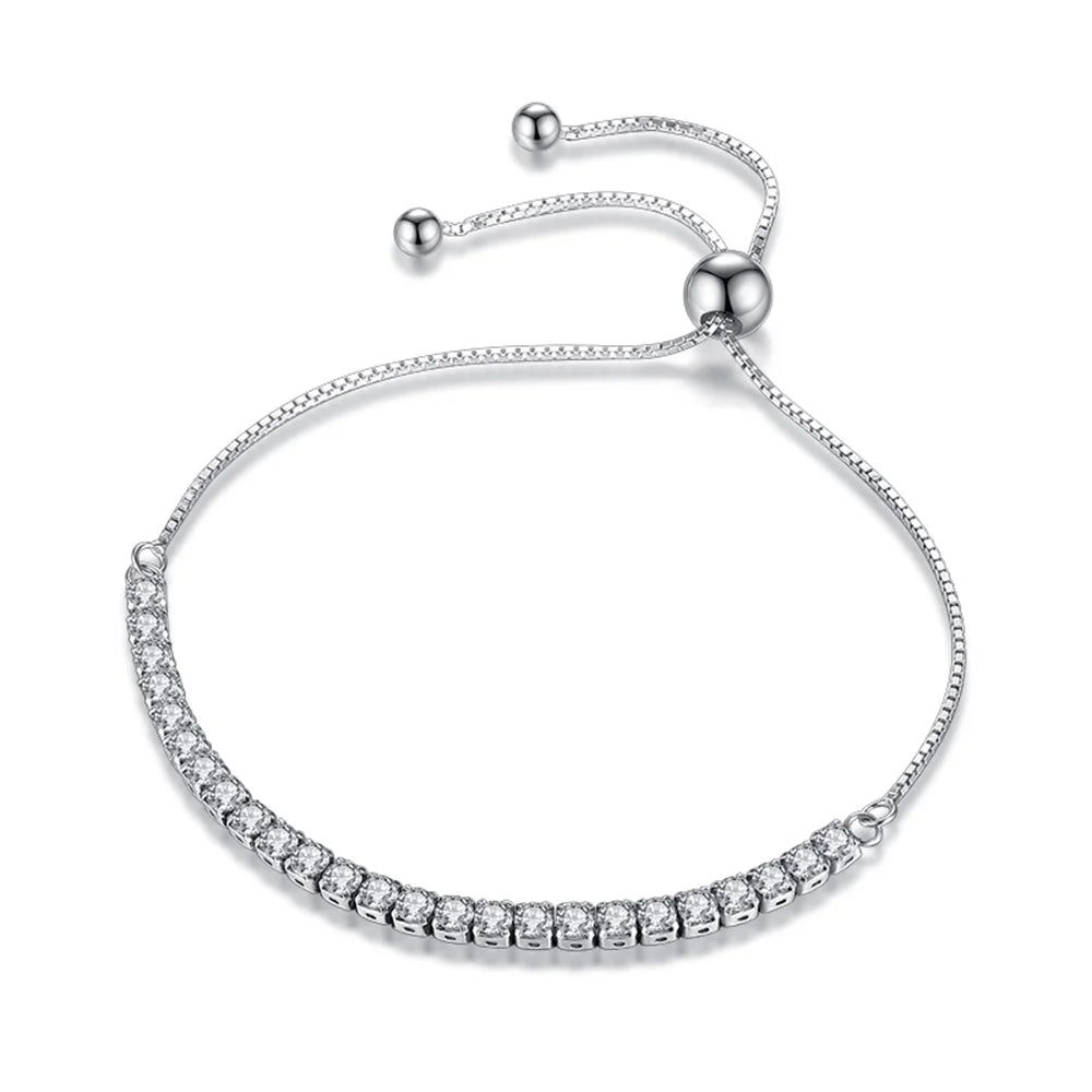 D VVS1 Moissanite Tennis Bracelet Original s925 Sterling Silver Plated 18k White Gold with GRA Bracelets for Women Man