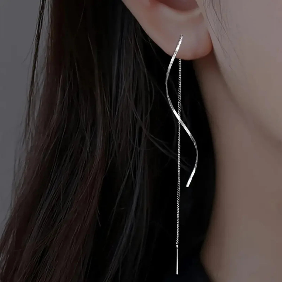 Französisch Luxus Süße Romantische Lange Zirkon Quaste Twisted Ohrringe für Frauen Temperament Hochzeit Bankett Schmuck Gesche