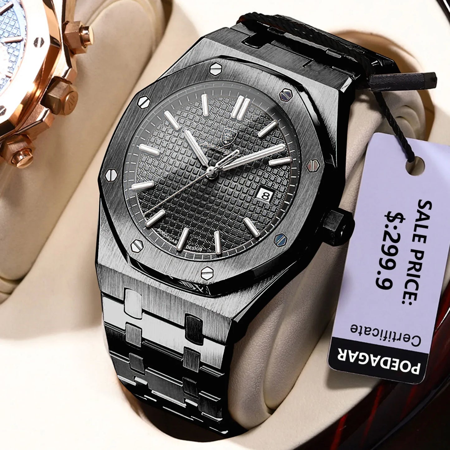 POEDAGAR Herren Uhr Luxury Business
