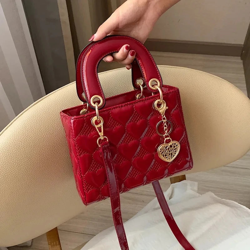 Handtasche Frauen Marke Luxus Totes Hohe Qualität Mode Klassische Stepp Platz Griff Tasche Frauen Umhängetaschen