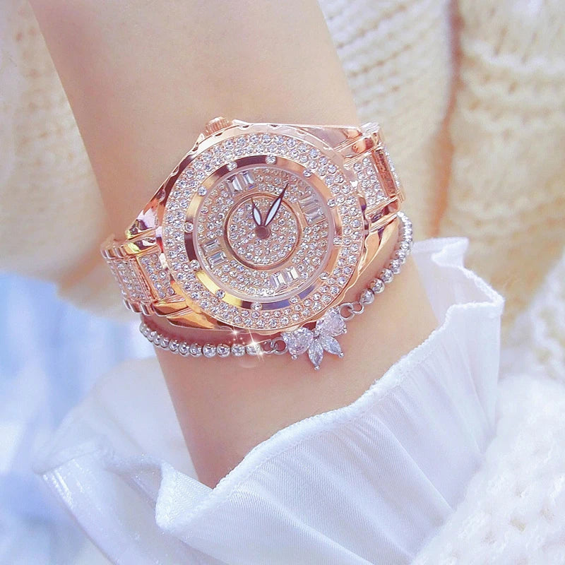 2025 Crystal Diamond Damen Uhr