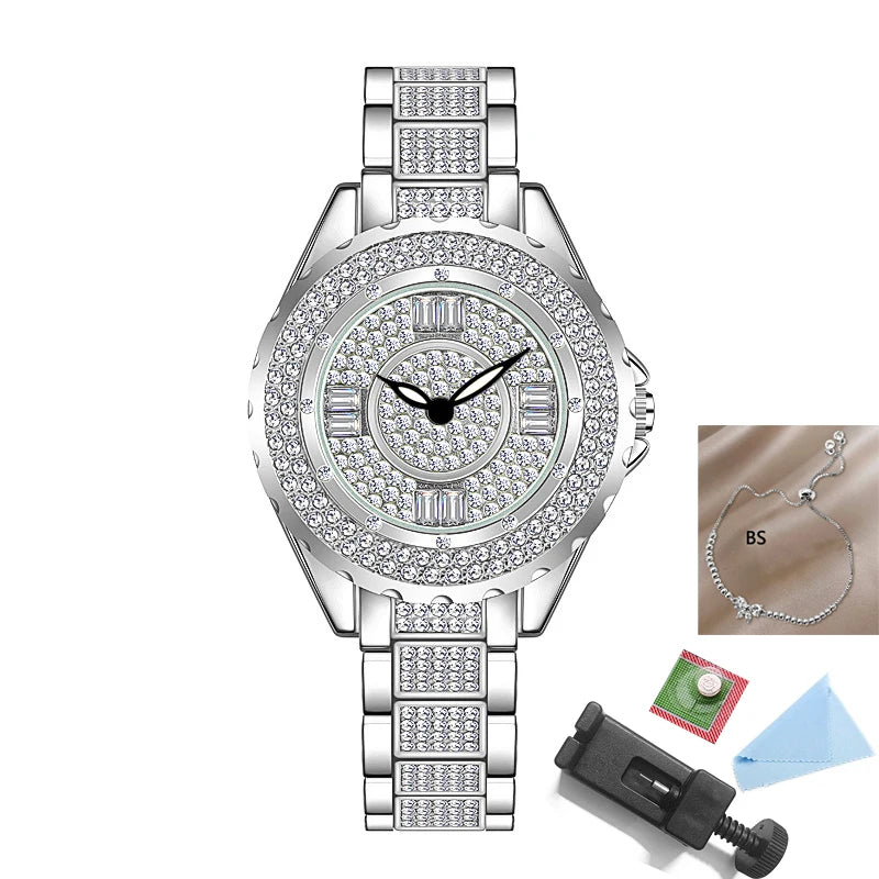 2025 Crystal Diamond Damen Uhr