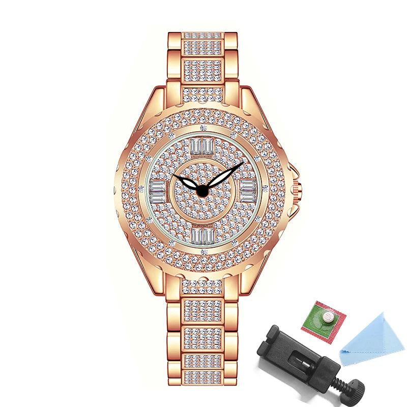 2025 Crystal Diamond Damen Uhr