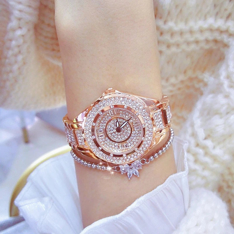 2025 Crystal Diamond Damen Uhr