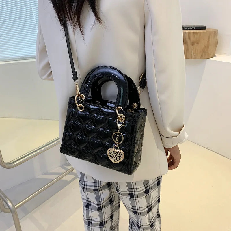 Handtasche Frauen Marke Luxus Totes Hohe Qualität Mode Klassische Stepp Platz Griff Tasche Frauen Umhängetaschen