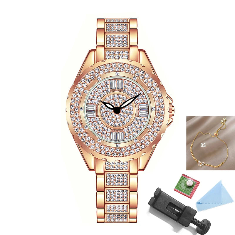 2025 Crystal Diamond Damen Uhr