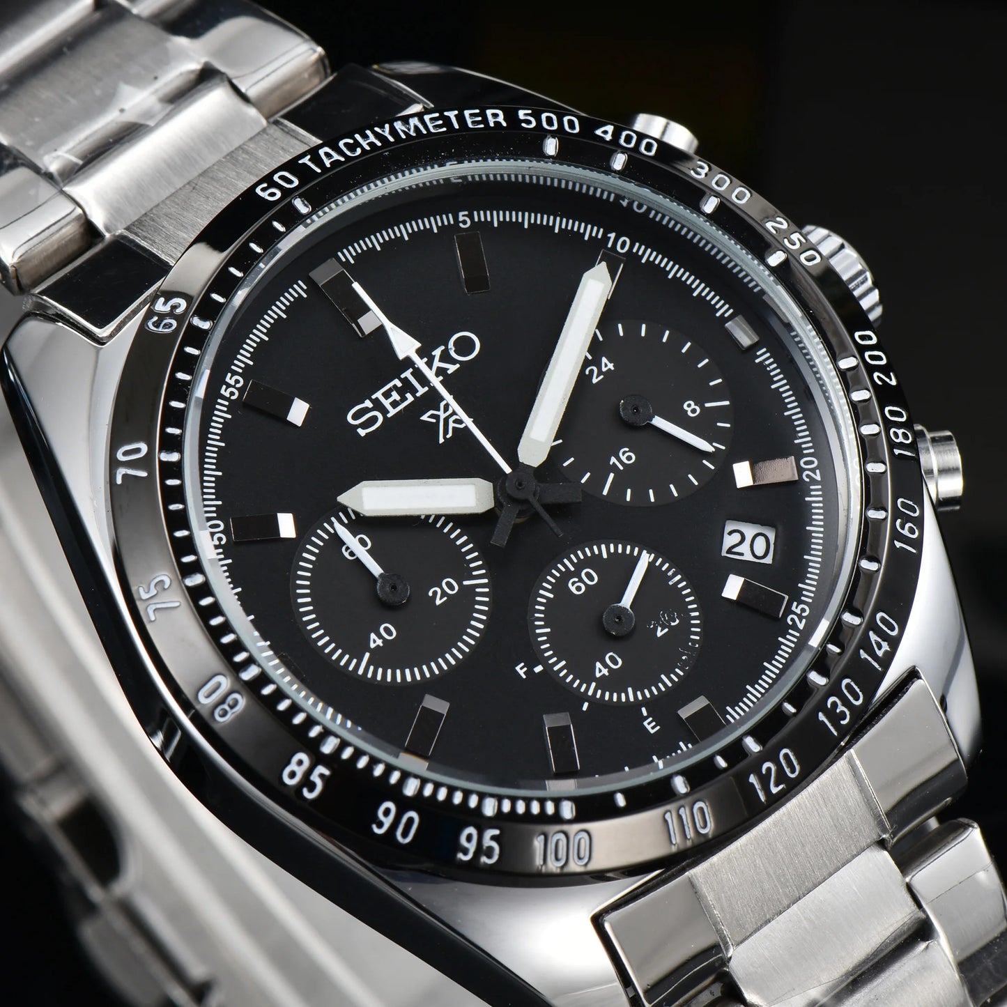 Hochwertges Quarzwerk, Seiko-mode-Uhr für Herren, Edelstahl, Wasserdichtes,