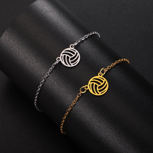 Sipuris Beach Volleyball Bracelet For Women Men Stainless Steel Hot Fashion Hollow Ball Pendant Jewelry Widdings Gifts Wholesale