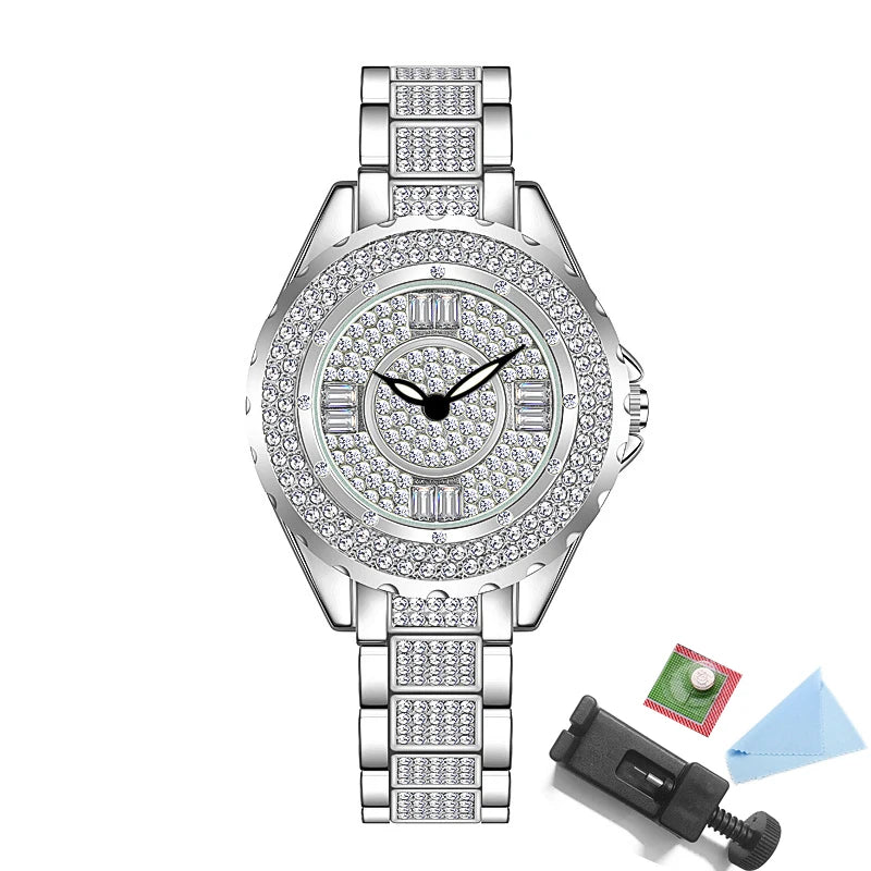 2025 Crystal Diamond Damen Uhr