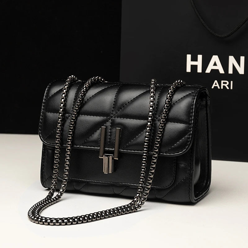 Frauen Luxus Designer echte Taschen Leder Kette Frauen Handtaschen Schulter Weiblichen beutel Neue Casual Mode Damen Messenger Taschen