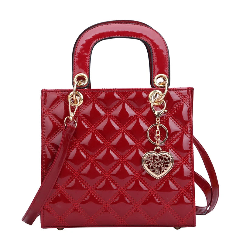 Diamant Streifen Frauen Handtasche Weibliche Luxus Designer Umhängetasche Hohe Qualität Leder Schulter Tasche Kupplung Geldbörse Marke Tragetaschen