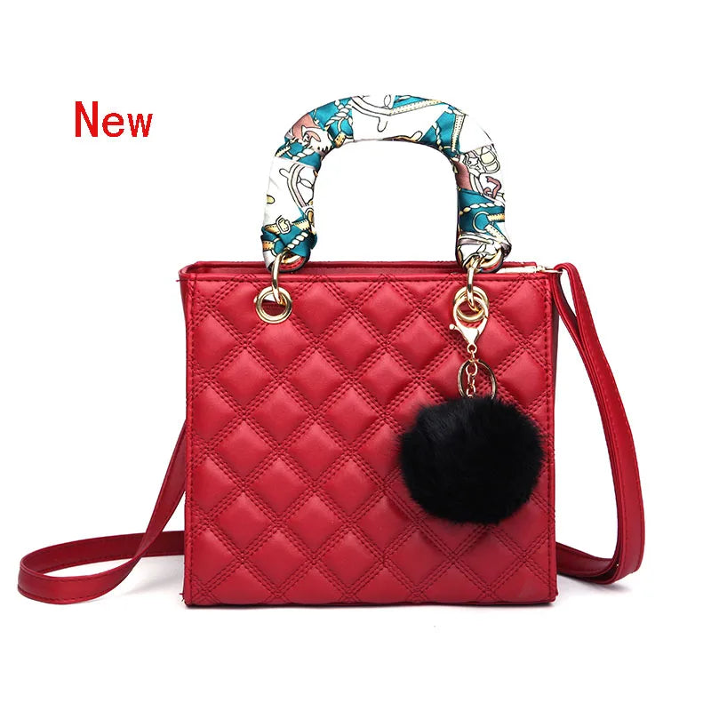 Diamant Streifen Frauen Handtasche Weibliche Luxus Designer Umhängetasche Hohe Qualität Leder Schulter Tasche Kupplung Geldbörse Marke Tragetaschen