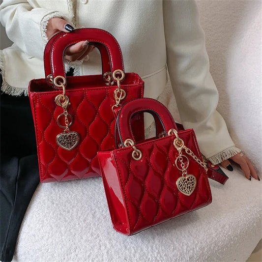 Handtasche Frauen Marke Luxus Totes Hohe Qualität Mode Klassische Stepp Platz Griff Tasche Frauen Umhängetaschen